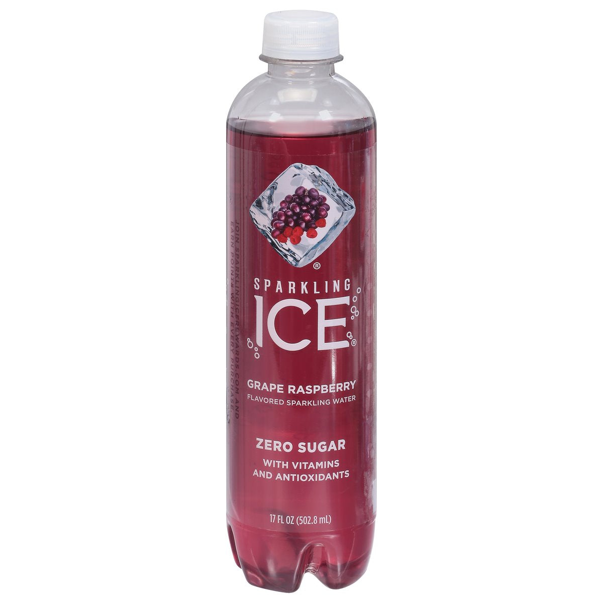 Sparkling Ice Grape Rasperry Zero Sugar Sparkling Water, 502.8ml