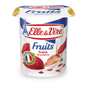 Elle & Vire Strawberry Yoghurt, 125g