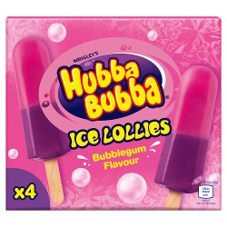 Wrigley's Hubba Bubba Bubblegum Ice Lollies, 200g