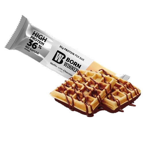 Born Winner Mega Pro Waffle with Chocolate Protein Bar, 85g