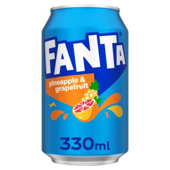 Fanta Pineapple & Grapefruit Soft Drink, 330ml