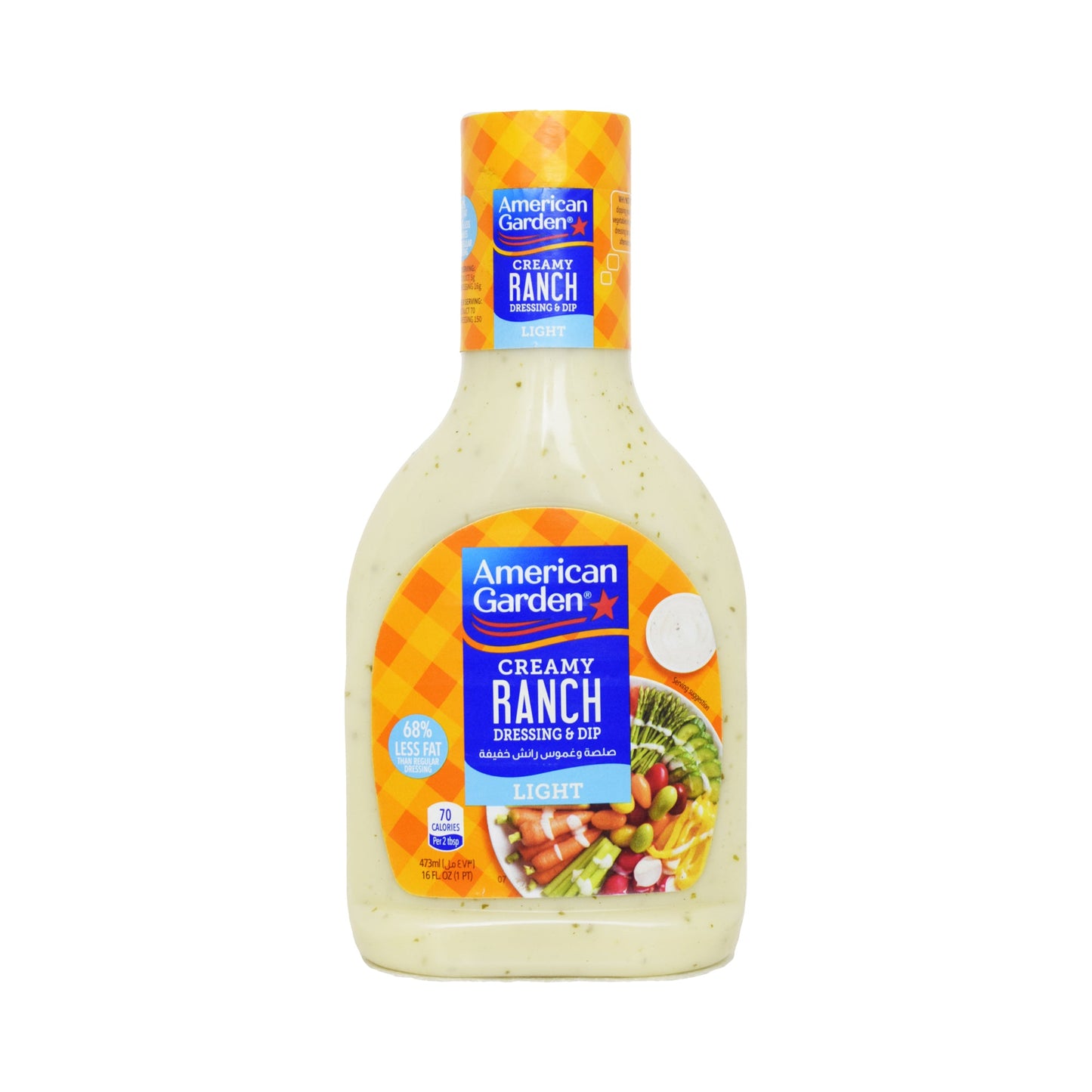 American Garden Lite Ranch Dressing & Dip, Gluten Free 473ml
