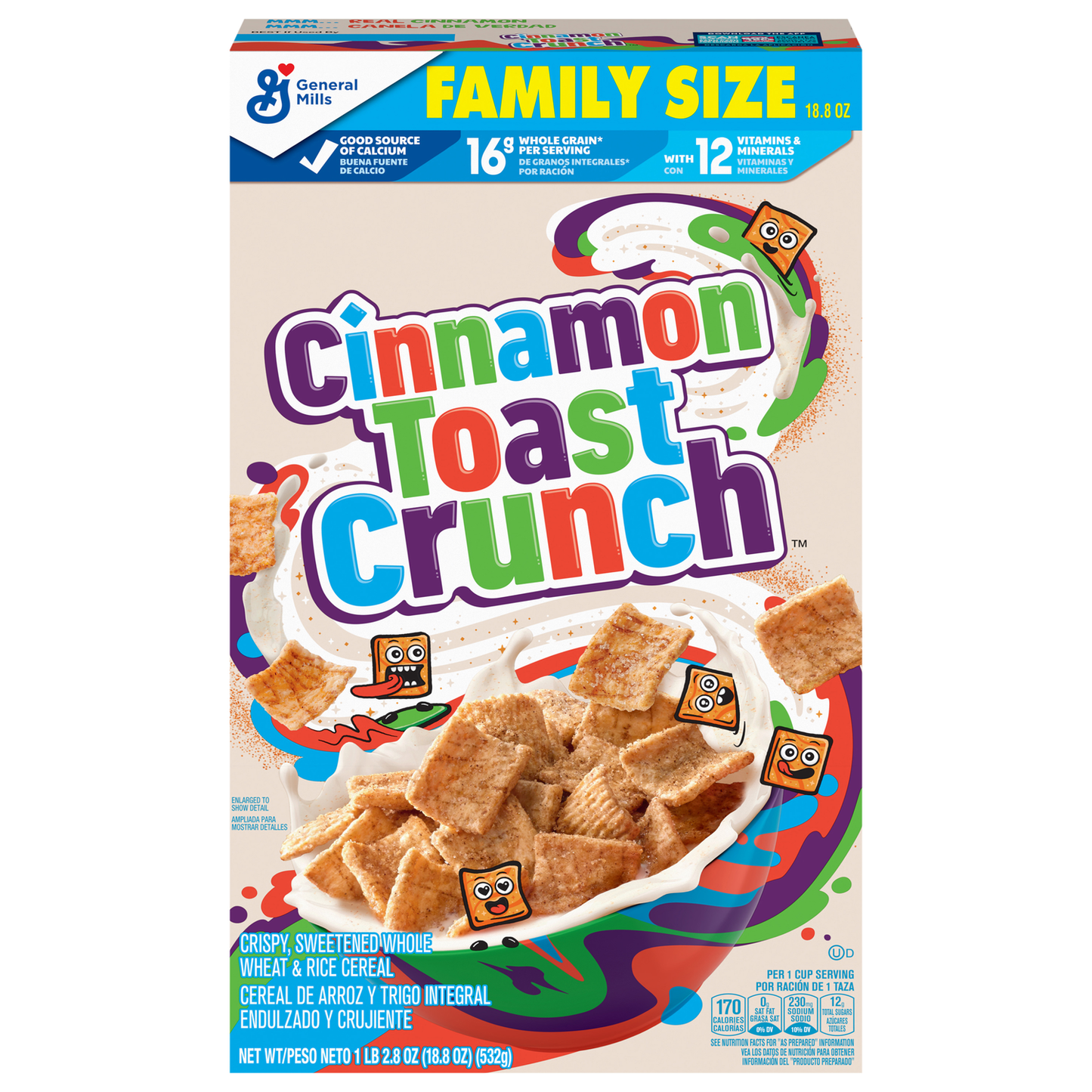 General Mills Cinnamon Toast Crunch Cereal Large Size 476 g