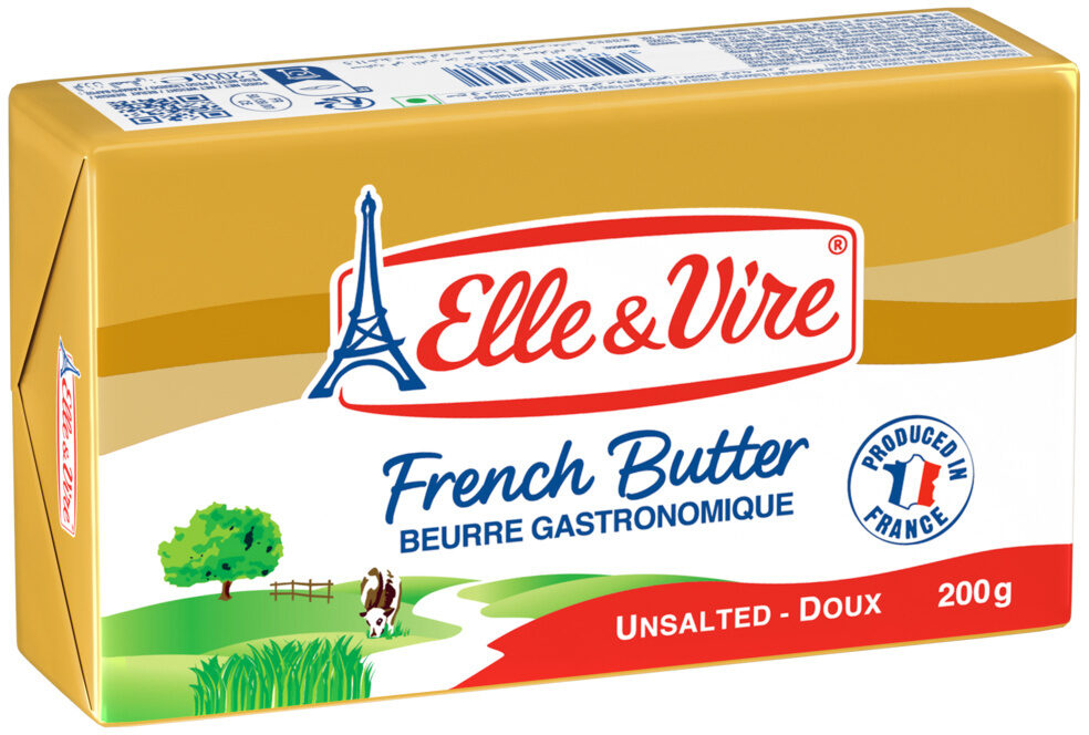 Elle & Vire Butter Unsalted, 200g