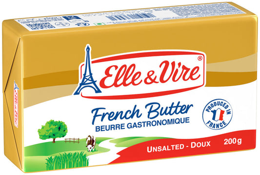 Elle & Vire Butter Unsalted, 200g