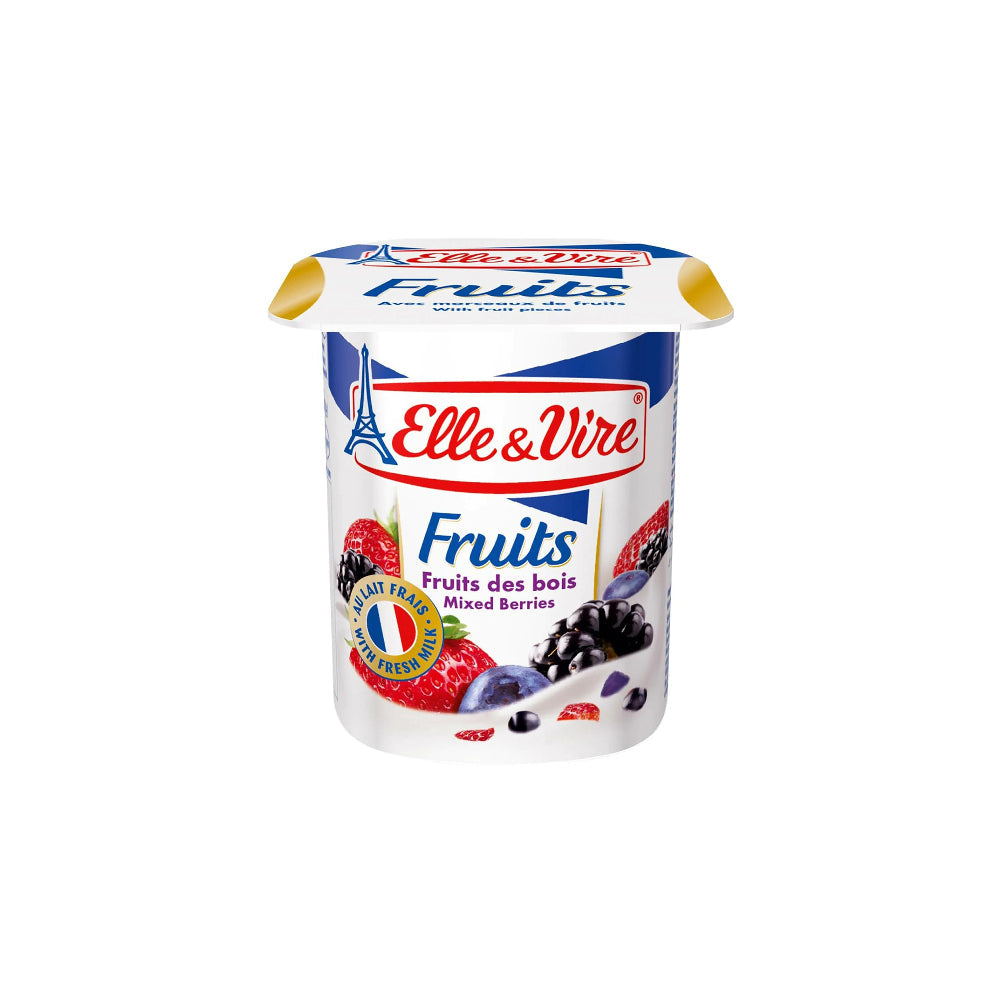 Elle & Vire Mixed Berries Dairy Dessert, 125g