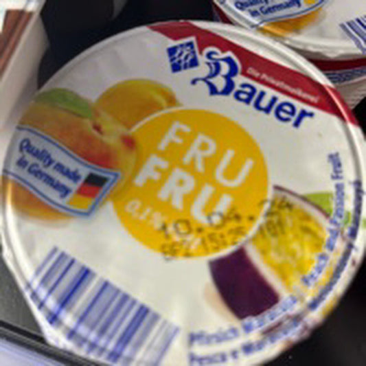 Fru Fru Bauer Fru Fru Milk Dessert Peach Yogurt, 100g