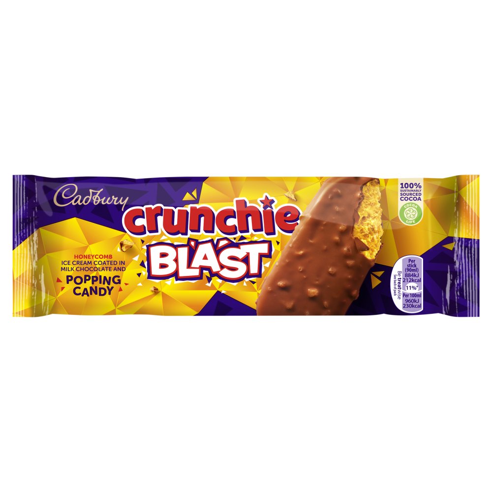 Cadbury Crunchie Blast Ice Cream, 90ml