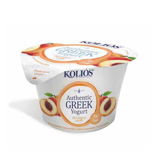 Kolios Greek Strained Yoghurt 0% Peach 150G