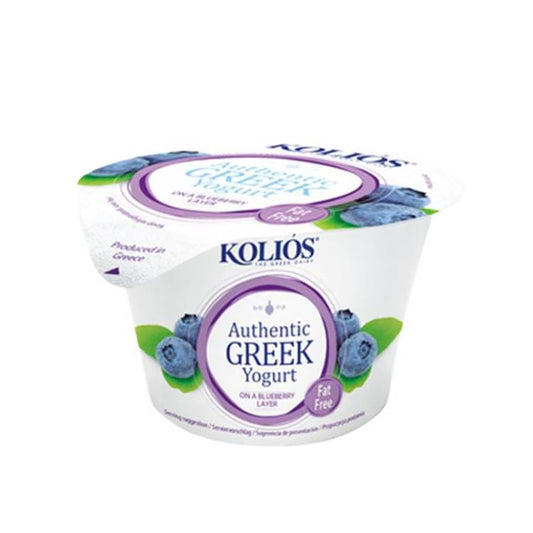 Kolios Greek Strained Blueberry Yoghurt 0% Fat, 150g