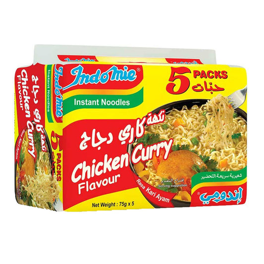 Indomie Instant Noodles Chicken Curry Flavor, 5x75g