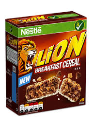 Lion Wholegrain Breakfast Cereal Bar with Caramel and Chocolate
