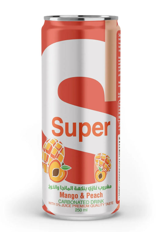 Super Mango & Peach Carbonated Drink, 250ml