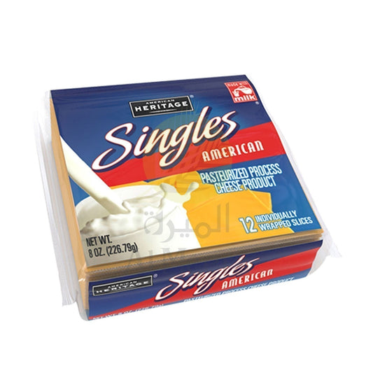 American Heritage Singles Sliced Cheese, 226.79g