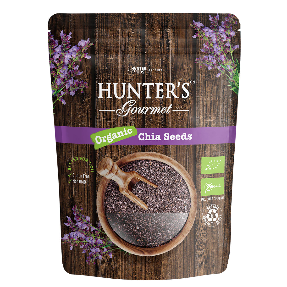 Hunter's Gourmet Organic Chia Seeds, 300g
