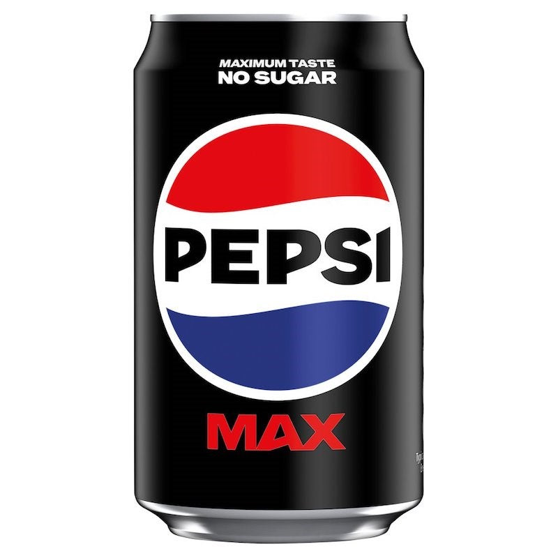 Pepsi Max Original No Sugar Soft Drink Can, 330ml